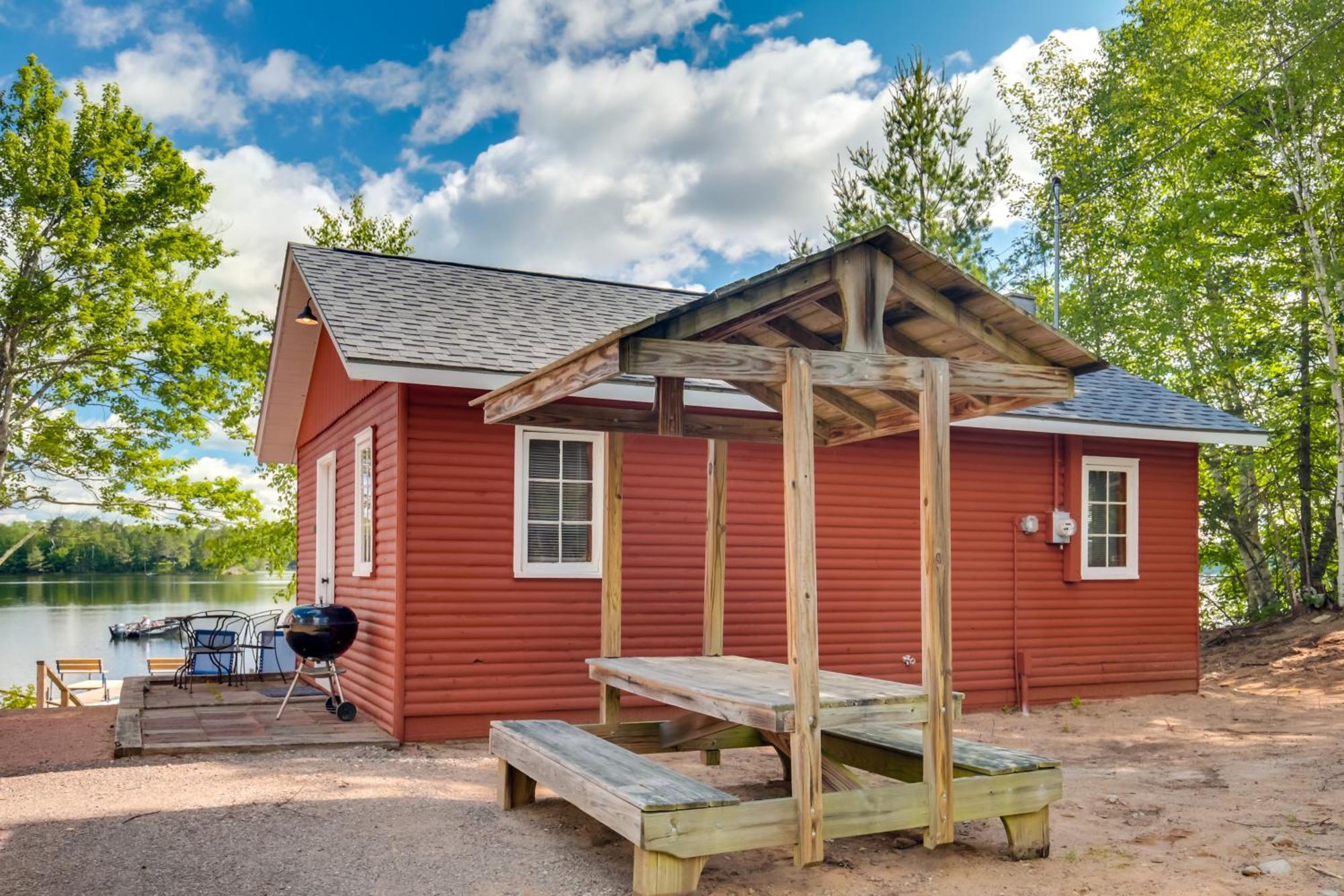 Oneida County Cabin With Private Dock And Rowboat! Villa Harshaw Kültér fotó